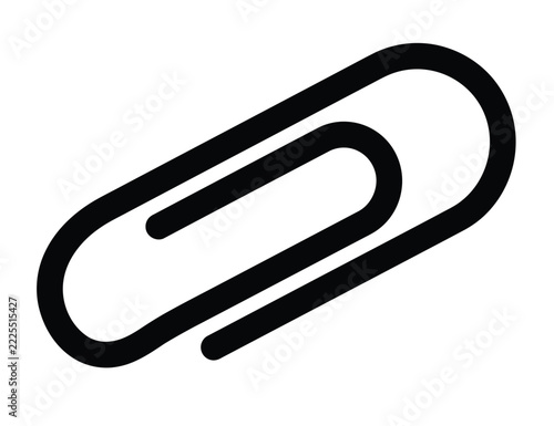 Paperclip icon for office and document management UI UX design