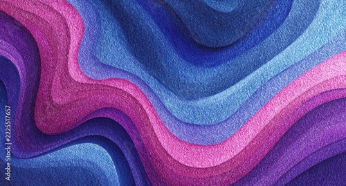 Abstract colorful watercolor layered wave background   