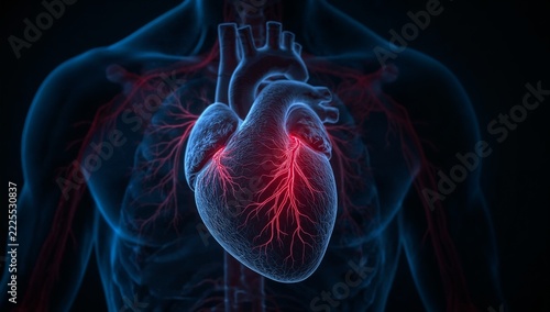 A detailed illustration of a human heart