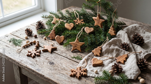 Handmade Rustic Wooden Christmas Ornaments