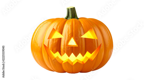 Large Glowing Carved Halloween Pumpkin