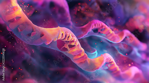 Advanced DNA Illustration in Digital Format for Genetics Analysis