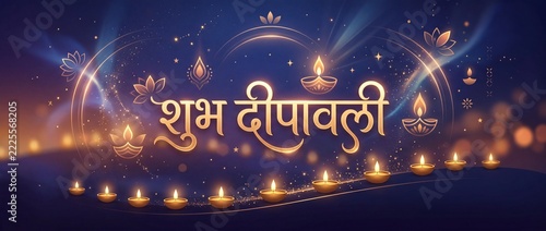 Shubh Deepawali Background with Greetings