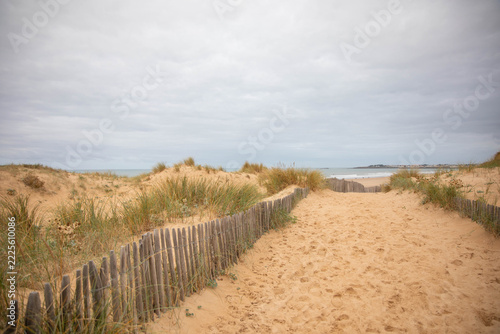 Sand dunes in Saint gilles Croix De vie, Vendee, Pays De La Loire.