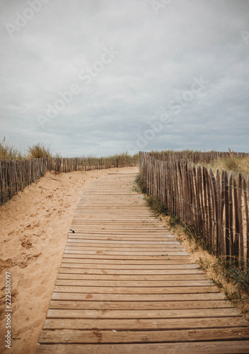 Sand dunes in Saint gilles Croix De vie, Vendee, Pays De La Loire.