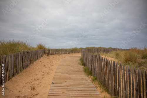 Sand dunes in Saint gilles Croix De vie, Vendee, Pays De La Loire.