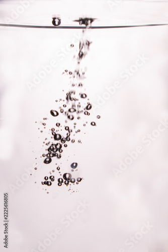 394.Rising Bubbles in Clear Liquid with Soft Background