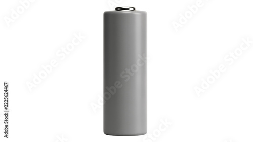 Single AA battery standing upright with bright studio lighting and a simple isolated presentation for product concepts