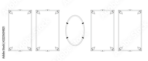 Abstract decorative frames with connecting loop design
