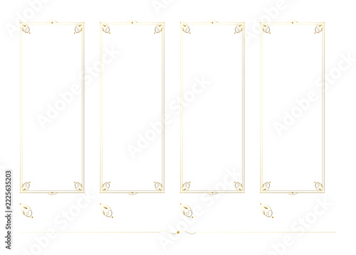 Decorative vintage frame borders set illustration
