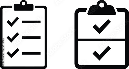 Checklist and Task Completion Clipboard Icon Set