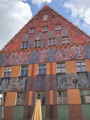 Blick in die Altstadt von Augsburg in Bayern	