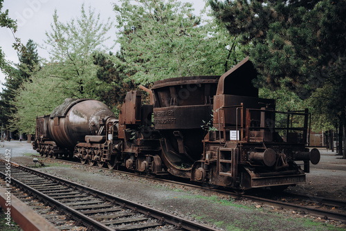 Historischer Torpedopfannenwagen im Landschaftspark Duisburg-Nord