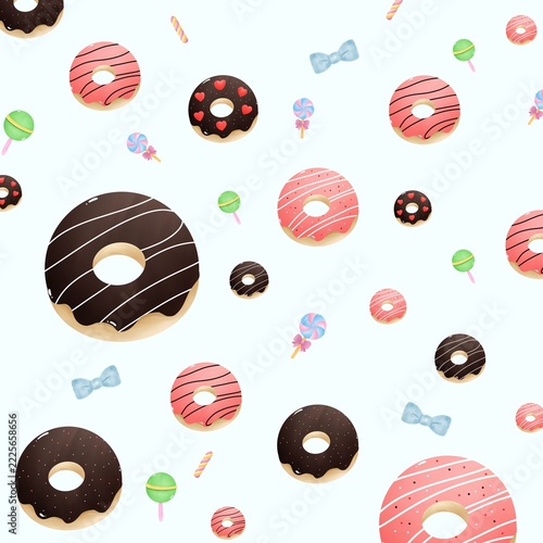 Pink donut pattern