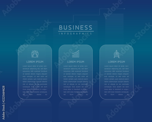 Vector infographic template showing steps or processes for business presentations and design creation.
