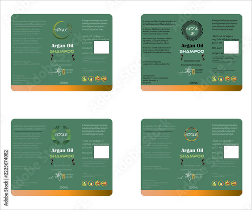 Shampoo label design