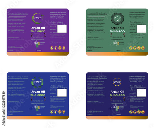 Shampoo label design