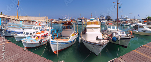 Fishing Boats Moored in the Harbor of Rhodes, Greece