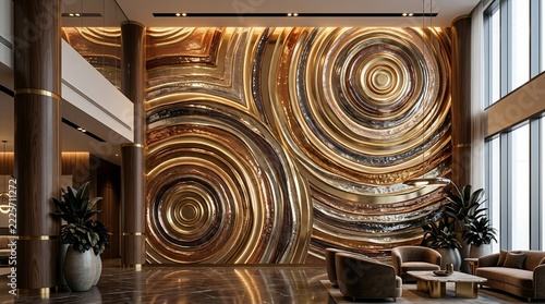 Gold ripple wall