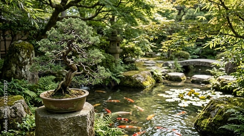 Japanese bonsai garden