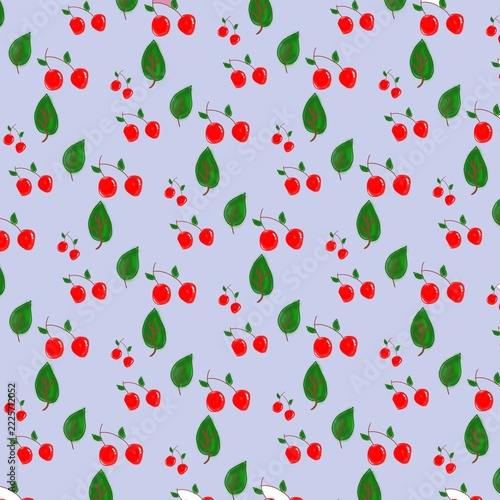seamless pattern with cherry tomatoes