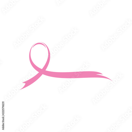 Pink breast cancer awareness ribbon