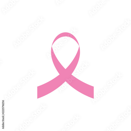 Pink breast cancer awareness ribbon