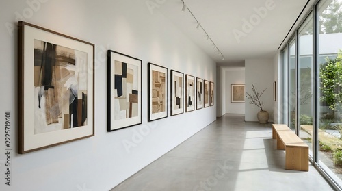 Minimalist art gallery