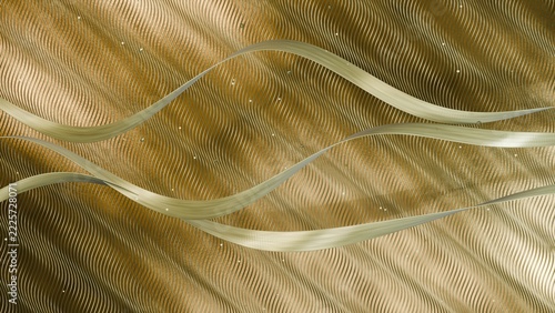 Silver Ribbons on Golden Tinsel Waves