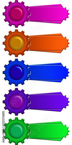 set of colorful vector banners