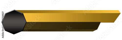 Black and yellow lower third banner 