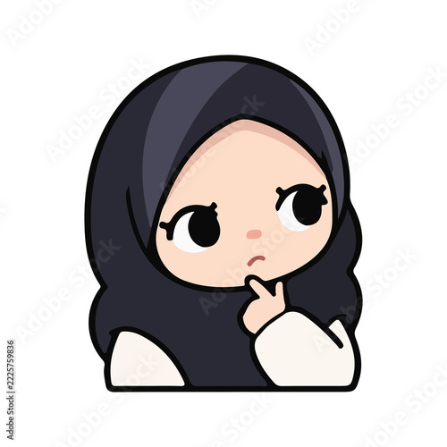 Cute animated vector design element of a girl