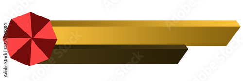 Red and yellow lower third banner 