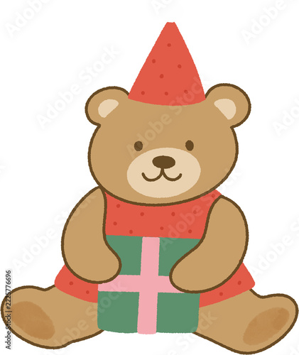 Christmas gift bear / Holiday present teddy bear