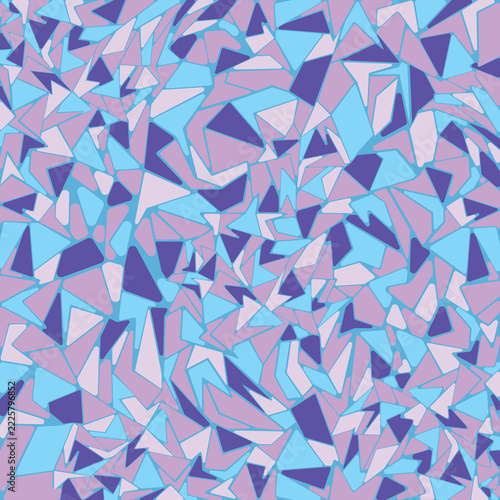Abstract soft geometric mosaic pattern in pastel blue and purple