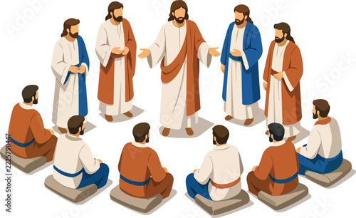 Jesus Teaching His Twelve Disciples