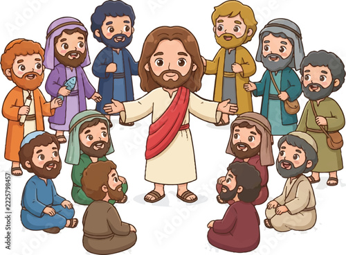 Jesus Teaching His Twelve Disciples