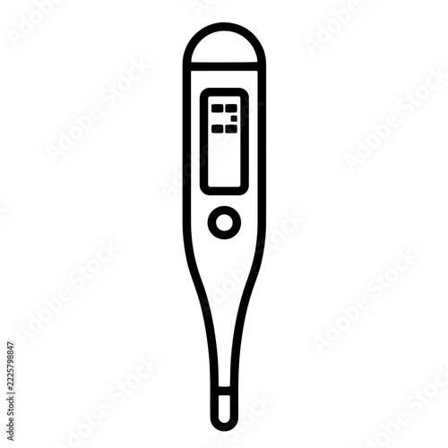 Medical thermometer digital device health tool vector illustration