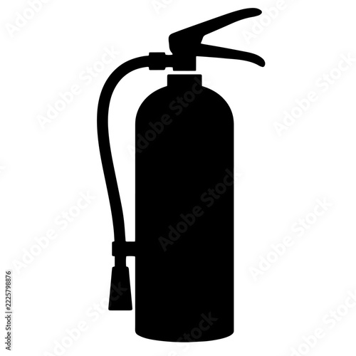 Fire extinguisher silhouette vector illustration icon