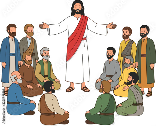 Jesus Teaching His Twelve Disciples
