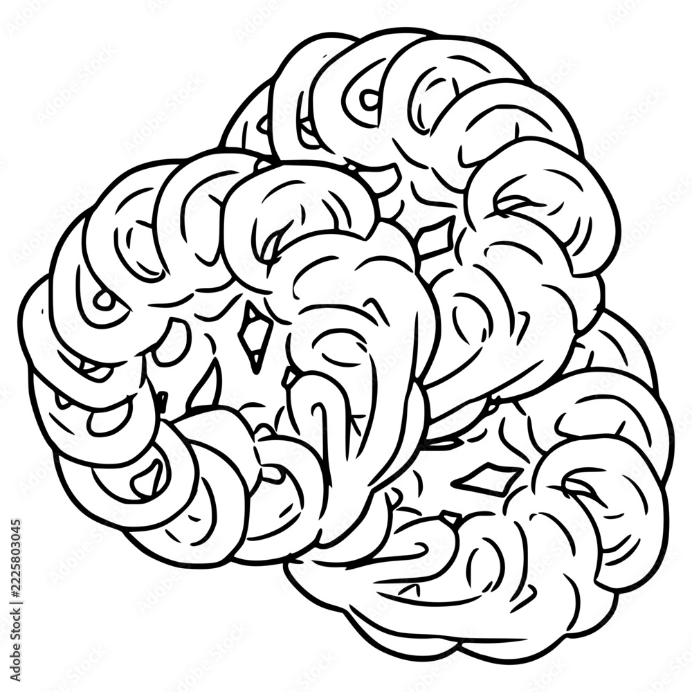 Fototapeta premium three Kerupuk illustration hand drawn outline vector