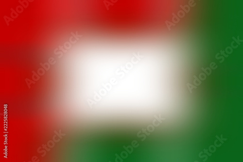 Red and green rectangular vignette border graphic element with soft center gradient light focus