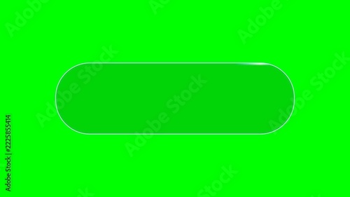 Animated, Glowing, Rounded Rectangular Overlay with Chroma Key Green Background, Seamless Loop, Representing Digital Graphics, Interface Elements, and Visual Effects for Video Editing and Design