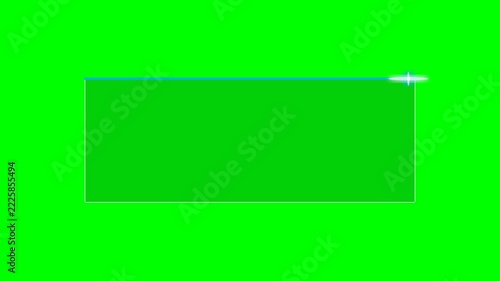 Animated Green Screen Rectangle with Pulsating Light Effect, Dynamic Motion Graphics, Representing Digital Canvas, Creative Space, and Virtual Interface for Design and Technology Applications