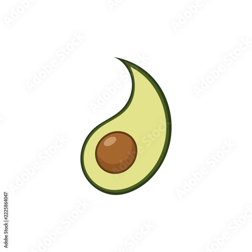 fresh avocado logo features vector illustrations whole half avocados
