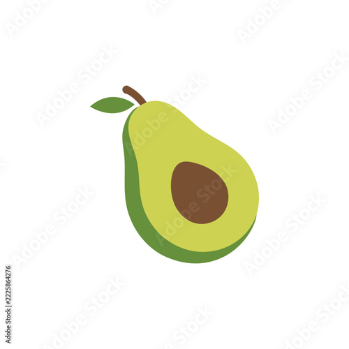 fresh avocado logo features vector illustrations whole half avocados