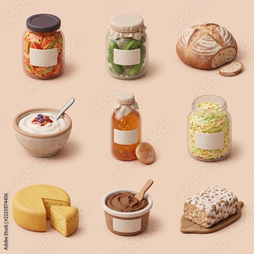 Assorted Homemade Preserved Foods and Baked Goods Collection