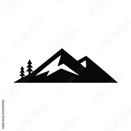 vector silhouette of mountains
