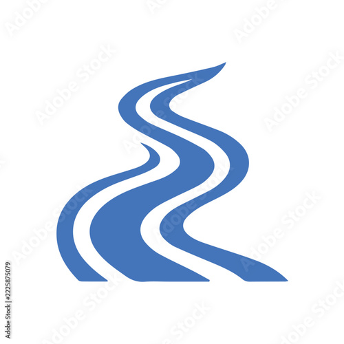 abstract vector river silhouette