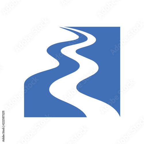 vector illustration of a river